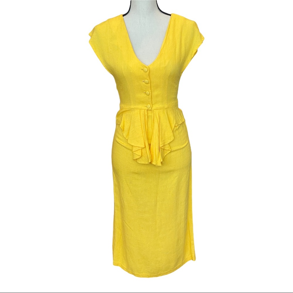 Vintage All That Jazz Button up Top and Skirt